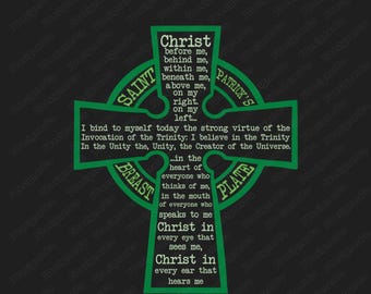 Cuirasse Lorica Png, Png de la Saint-Patrick, Fête de l'Irlande PNG, Shamrock Png, St Patricks Png, Cuirasse Lorica prière Croix irlandaise catholique