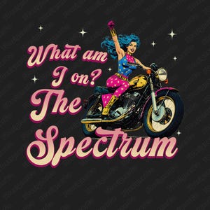 Retro Biker Autism Awareness PNG: Spectrum Design (Digital Download)