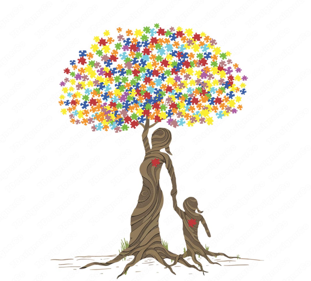 Autism Mom Puzzle Tree PNG: Awareness Design (digital Download) - Etsy