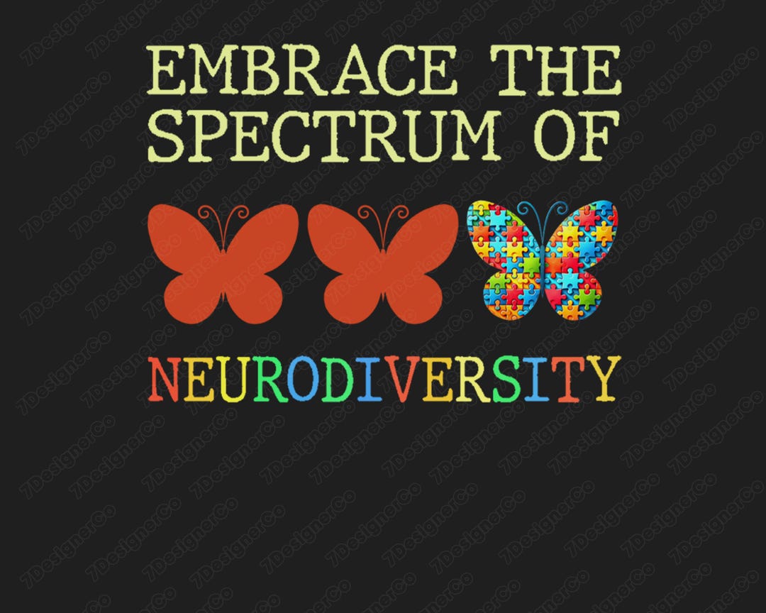 Autism Awareness Butterfly PNG: Neurodiversity Puzzle Ribbon (digital ...