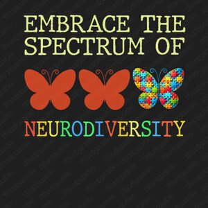 Autism Awareness Butterfly PNG: Neurodiversity Puzzle Ribbon (Digital Download)