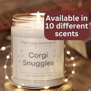 Corgi Dog Candle Funny Pembroke Welsh Corgi Gifts Gift for Dog Owner Pet Parent Christmas Birthday Housewarming Dog Mom Dog Dad New Puppy