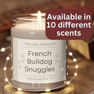 Frenchie Owner Gift Funny French Bulldog Candle Dog Owner Candle New Puppy Gift Frenchie Candle Dog Themed Gift Christmas Dog Mom Dad Parent