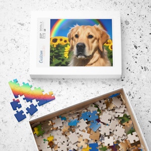 Christmas Gifts for Elderly, Golden Retriever Puzzle 500 Pieces, Golden Retriever Puzzle 1000 Pieces, Funny Gifts for Kids 8-12, Dog Puzzle