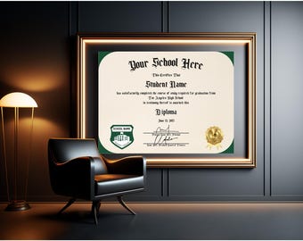 High School Diploma Template, High School Transcript, Graduation Template Bundle, Editable Homeschool Transcript, Vintage Diploma Template