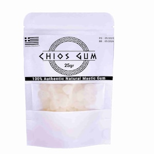 Top Grade Mastic Gum| 25Gr (0.88Oz) 100% Natural, Organic, Authentic, Tears of Chios Xiox Mastiha  Mastica Masticha Mastixa Resin, Sap,