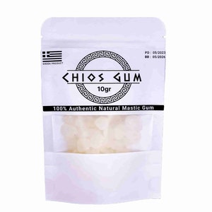 Top Grade Mastic Gum| 10Gr (0.35Oz) 100% Natural, Organic, Authentic, Tears of Chios Xiox Mastiha  Mastica Masticha Mastixa Resin, Sap,