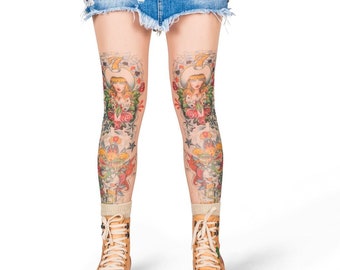 Wild Rose Ladies Lucky 7 Horsehoe Cowgirl Southwest Tattoo Leggings