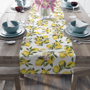 Lemon Italian Summer Table Runner