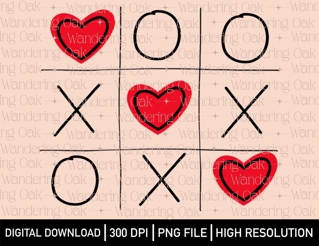 XOXO Valentine PNG Tic Tac Toe Valentine’s Png Valentine’s Day ...