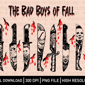 Horror Movie PNG The bad boys of fall Halloween png scary movie sublimation halloween sublimation fall screen print halloween screen print