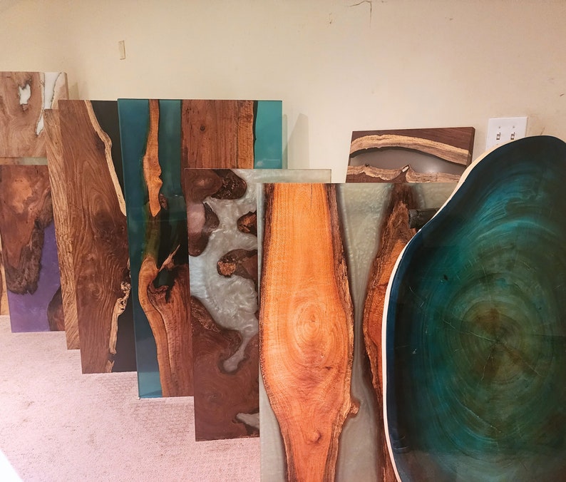 CUSTOM Epoxy Resin Dining Table, Custom Resin Wood Dining Table, Resin