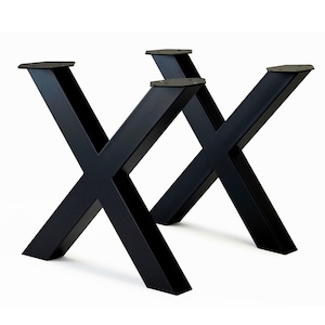 Heavy duty XTable Legs(2PC),Heavy-duty Table Legs, X-shaped Legs, 24&#39;&#39;W x 28&#39;&#39;H Metal Legs, Custom table legs, live edge furniture