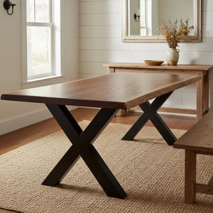 Heavy duty XTable Legs(2PC),Heavy-duty Table Legs, X-shaped Legs, 28''W x 28''H Metal Legs, Custom table legs, live edge furniture