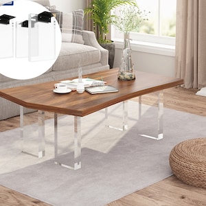 Heavy duty. Set of 4 - Acrylic Lucite Coffee Table Furniture Legs, Acrylic Furniture Legs, Lucite Furnite Legs 9.6&#39;&#39; W x 13.7&#39;&#39; H
