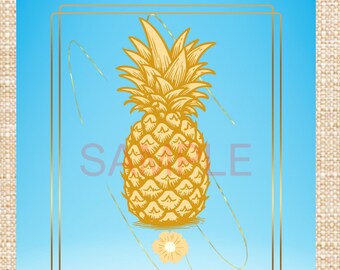 Elegancia tropical: arte con piña