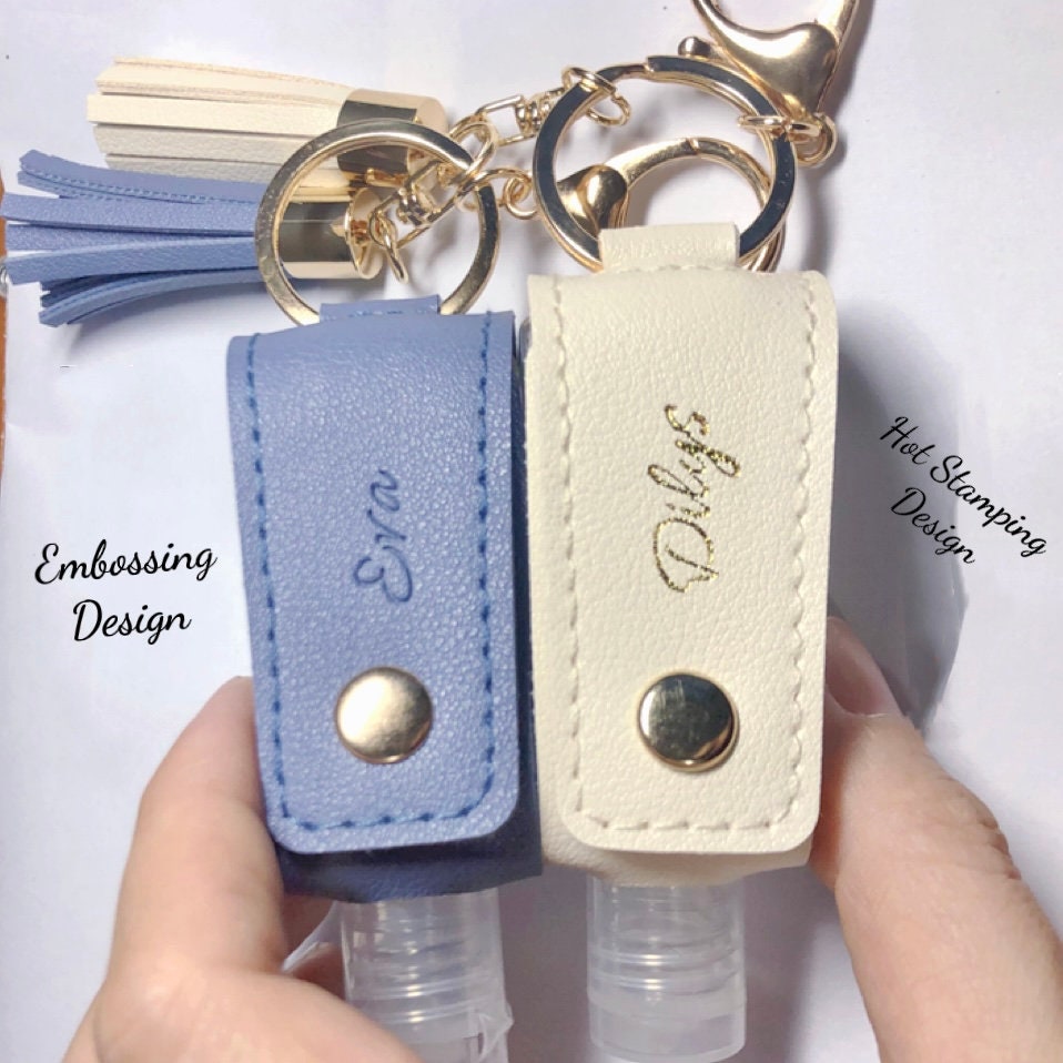 Mini Spray Bottle Key Chain Kit Hand Sanitizers Holder Perfume