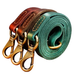 Leather Dog Leash, Dog Leash 4.9 Ft, Pet Leash for Dogs Small Medium Large Size, Enhanced Durability and Control Dog Leash