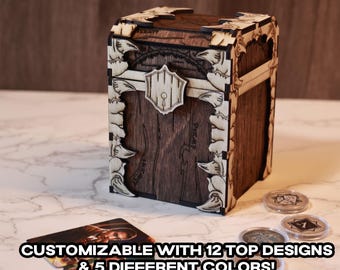 Custom Monster Card Deck Box | MTG Deck box | Commander Deck Box | Deck box for LCG | Tarot Deck Box | Card Storage Box | MTG Accessories
