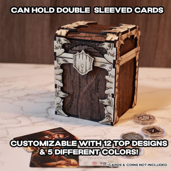 Custom Laser Cut Baltic Birch Deck Box | Double Sleeved Cards - Etsy Custom Laser Cut Baltic Birch Deck Box | Double Sleeved Cards - Etsy