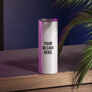 Personalized Custom Sublimation 20oz & 30oz Skinny Tumblers Made to Order Custom Name Tumbler or create a custom photo collage tumbler image 2