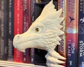 Wind Dragon Book Nook with or without Tail | Fantasy Book Shelf Decor for Bookish Collectors and Dragon Rider Book Lovers