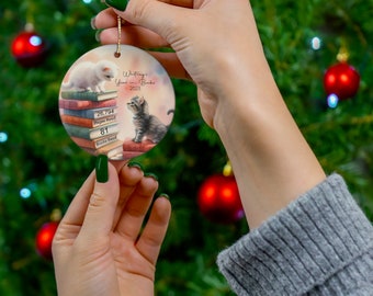 Personalized My Year in Books Ornament 2024 Design