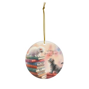 Personalized My Year in Books Ornament 2024 Design image 3