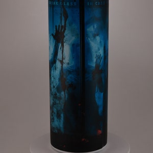 Zombie Emergency Personalized Halloween Glow Tumbler with Straw Big Glow in the Dark Halloween Tumbler Halloween 2023 image 10