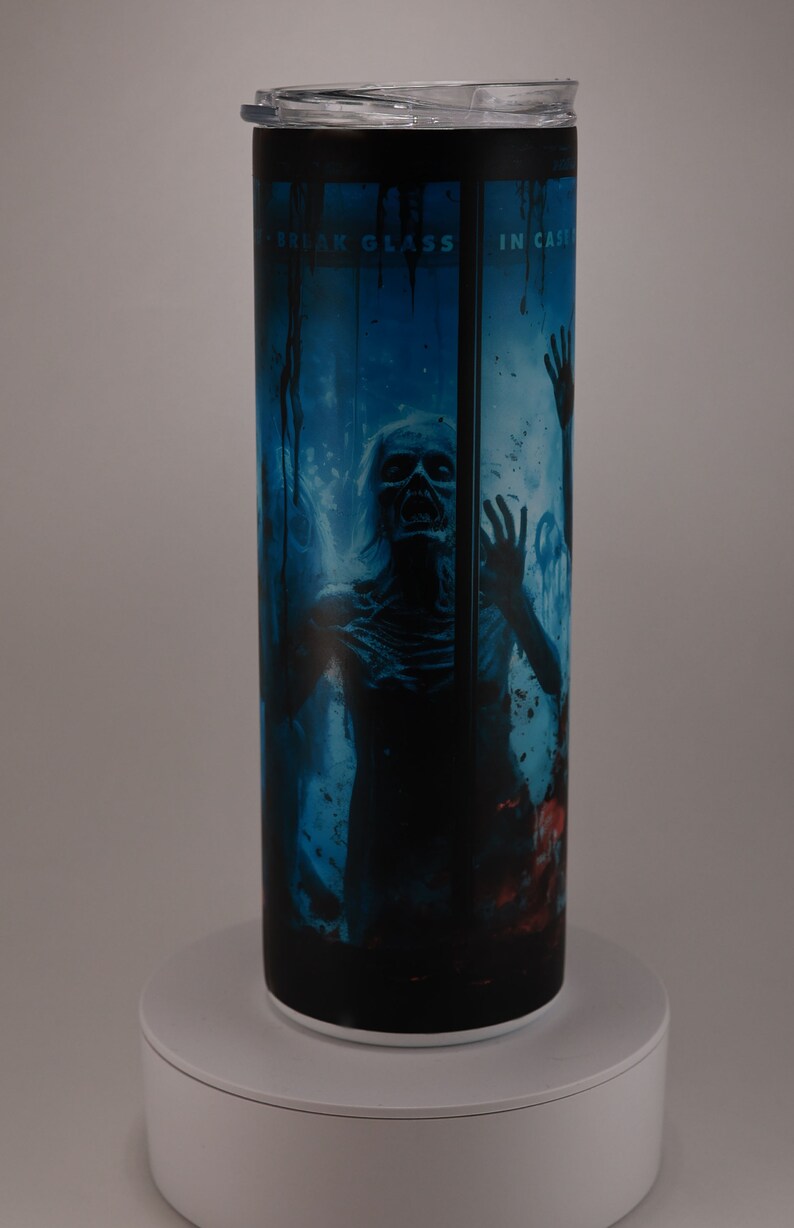 Lumineux d'Halloween personnalisé Zombie Emergency avec paille Grand gobelet d'Halloween phosphorescent Halloween 2023 image 6