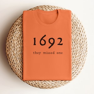 1692 Halloween crew neck bestselling Halloween t shirts, spooky season shirt, funny Halloween tees, Halloween 2023, best selling shirt Orange