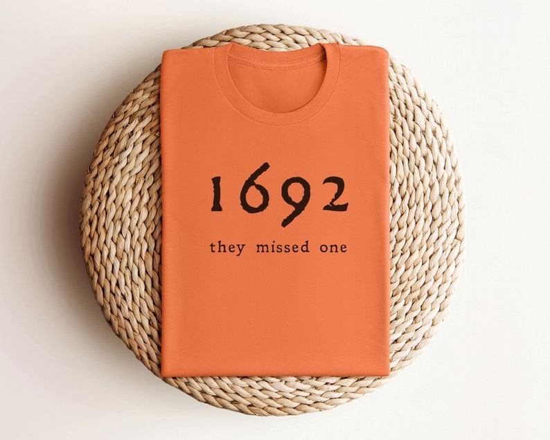 1692 Halloween crew neck bestselling Halloween t shirts, spooky season shirt, funny Halloween tees, Halloween 2023, best selling shirt Orange