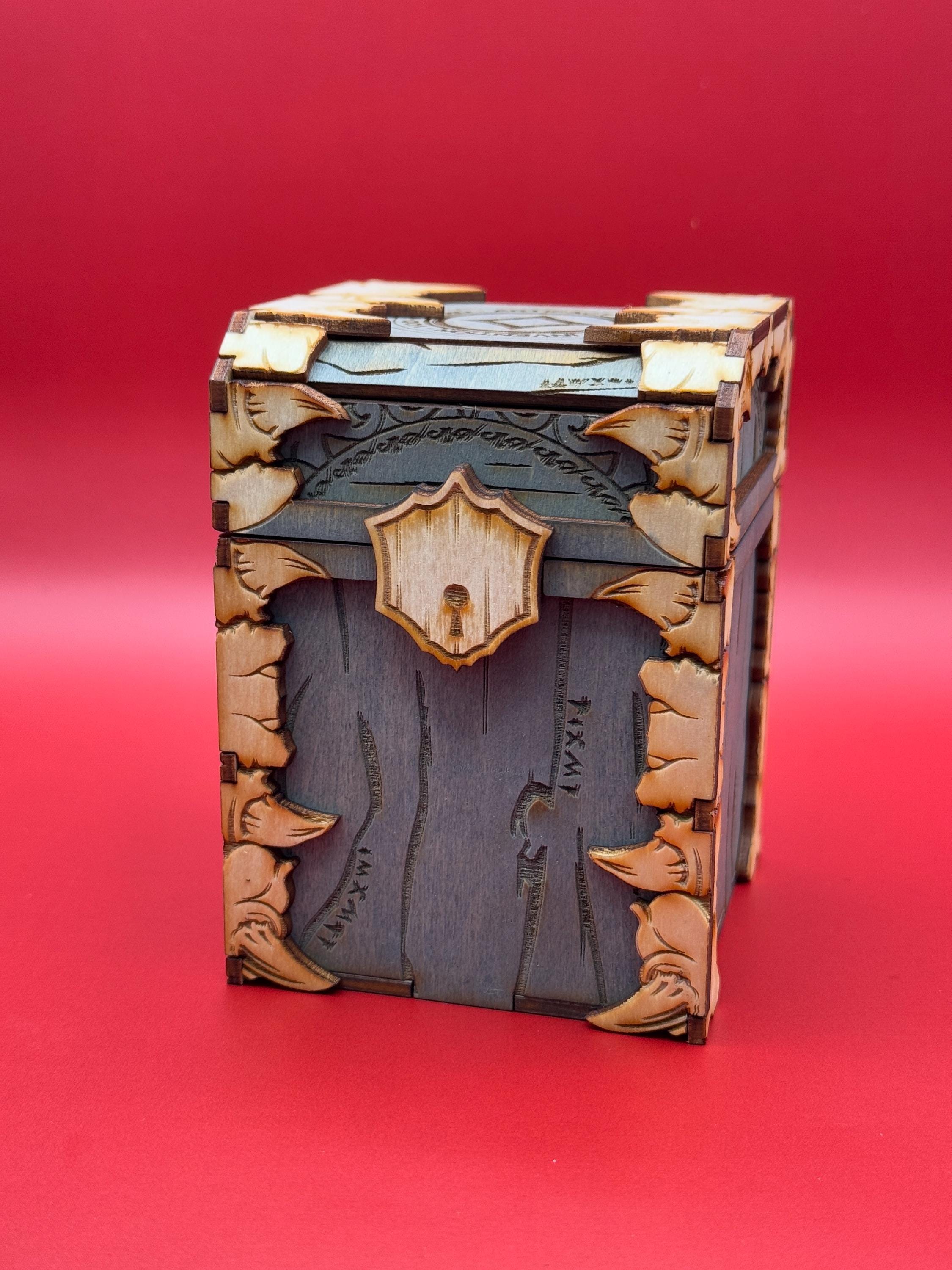 Custom Laser Cut Baltic Birch Deck Box | Double Sleeved Cards - Etsy