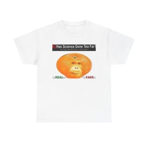 Is de wetenschap te ver gegaan? Monkey Orange - Uniseks softstyle-T-shirt