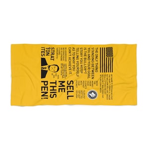 The Wolf Of Wall Street | Jordan Belfort | Wolf of Wall Street MOVIE QUOTES - Beach Towel