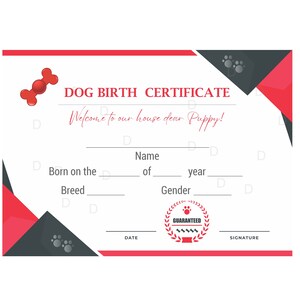 Geboorteakte hond