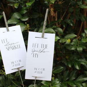 Sparkler tag, Sparkler send off, wedding tag, wedding stationery, sparkler cover