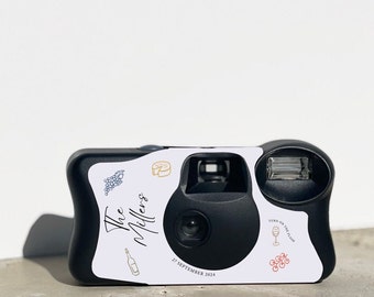 2 x Kodak Disposable Camera Wrap Cover, hand drawn wine **sticker wrap only** byo camera