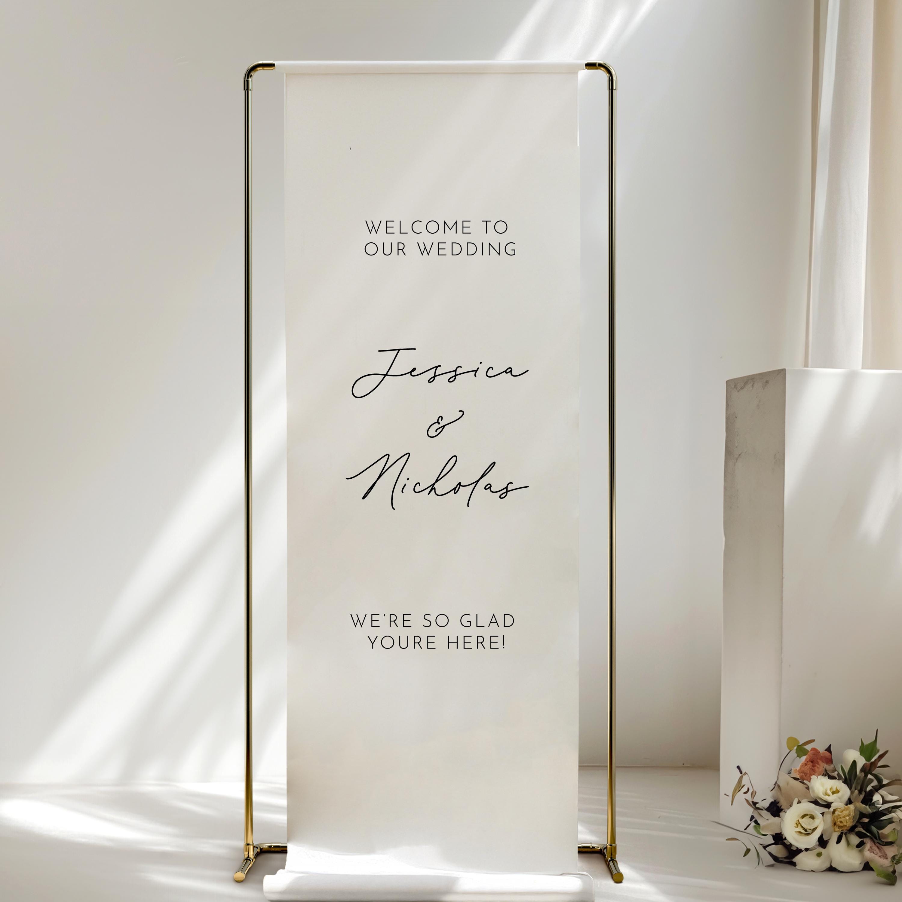 Linen Sign, Iron on Sign, Welcome Sign, Diy Sign, Welcome to Our ...