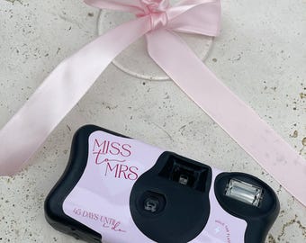 2 x Kodak Disposable Camera Wrap Cover Hens Party, bachelorette, Pink and red heart miss to Mrs *camera wrap only, no camera*