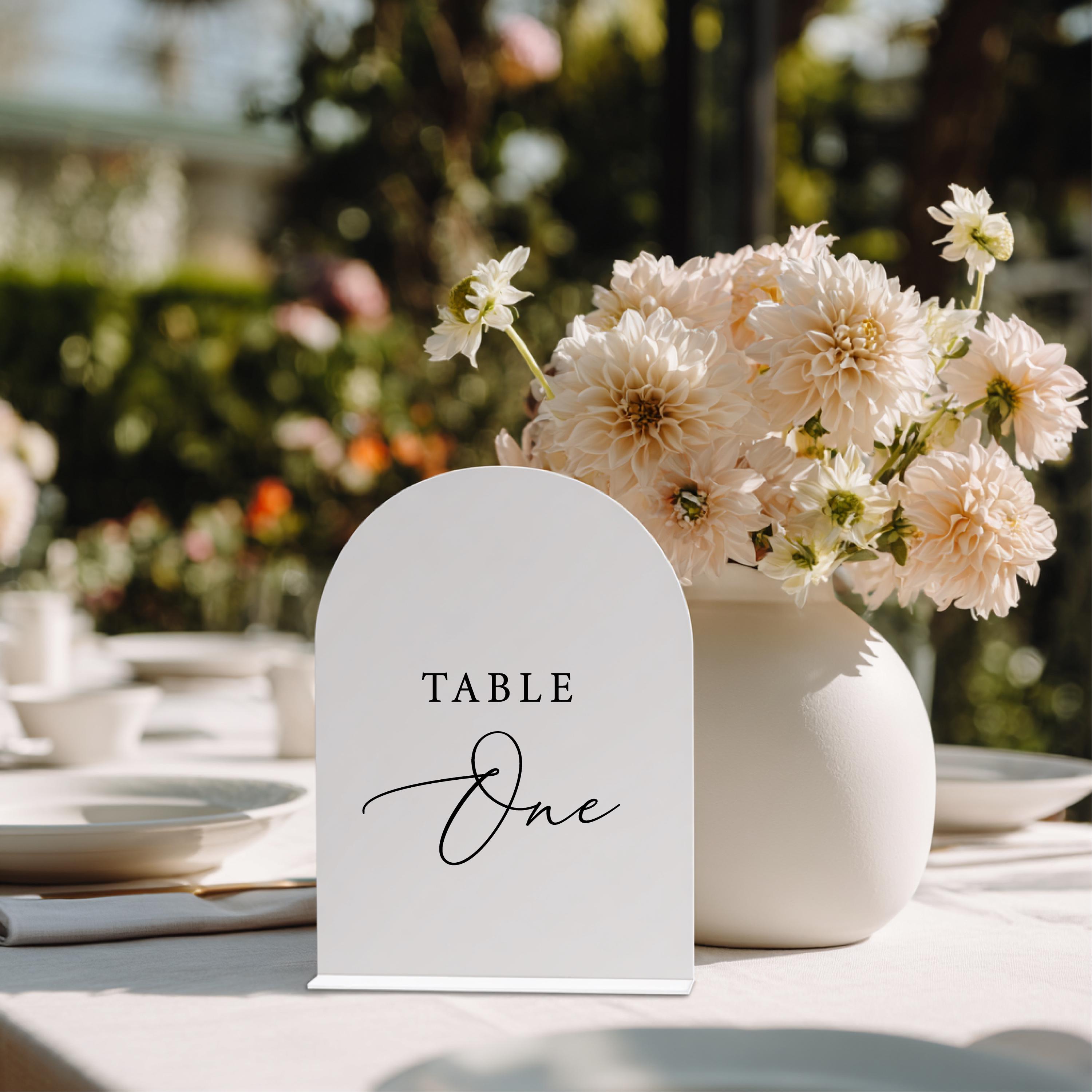 Table Number Sign | Engraved Table Sign | Table 1 | Acrylic Wedding ...