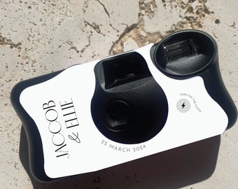 2 x Fundas desechables para cámara Kodak, estilo minimalista, para bodas. 2 x pegatinas. **Trae tu cámara y solo la pegatina.**