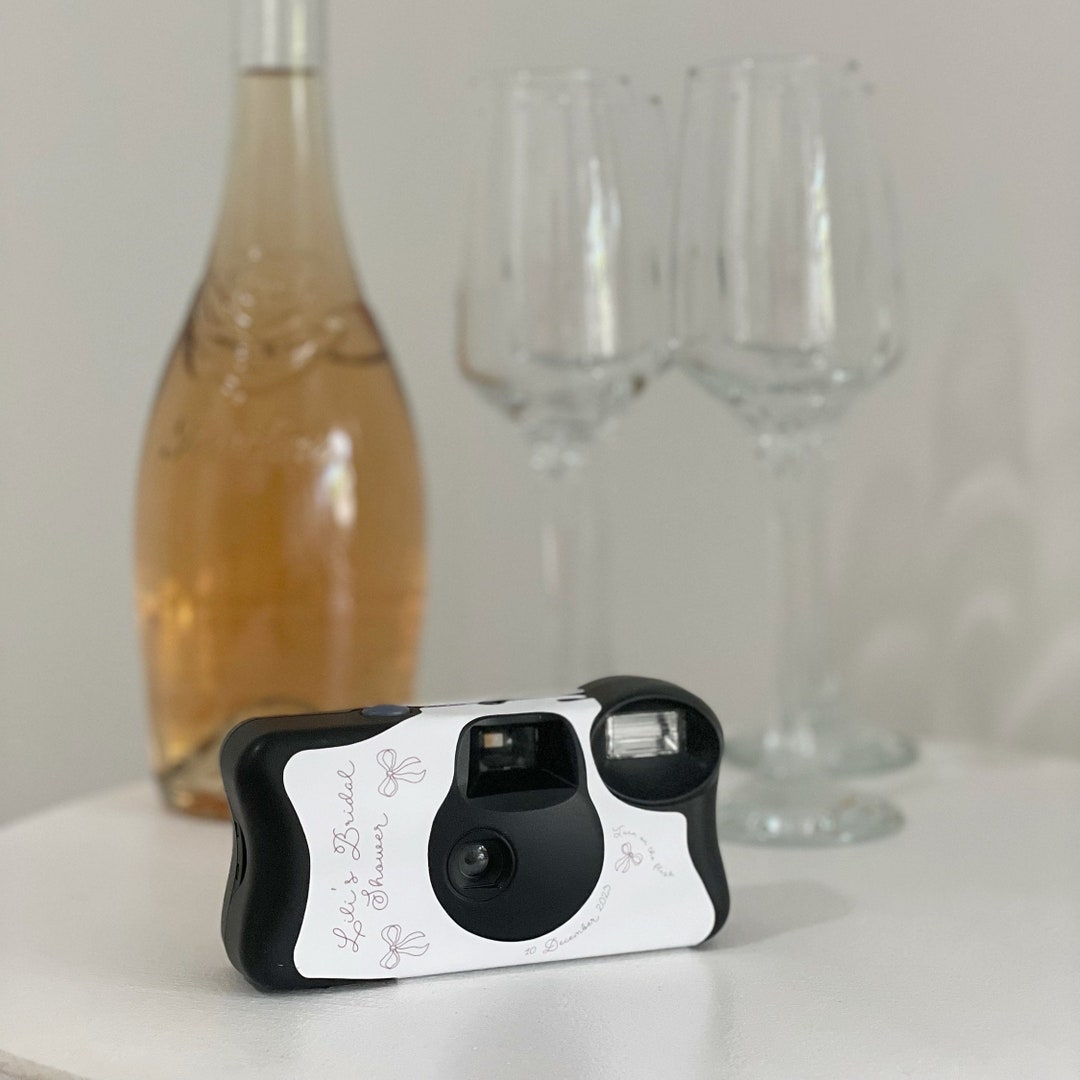 2 X Kodak Disposable Camera Wrap Cover Stickers Sparkle Black and White