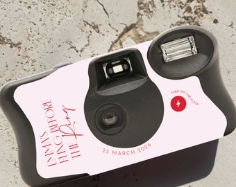 2 x Kodak Disposable Camera Wrap Cover Hens Party, Pink and red