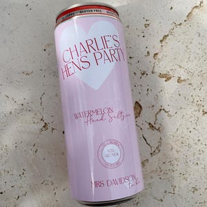Custom white claw can label, seltzer label, custom cans sticker, hens, bachelorette party, party decoration