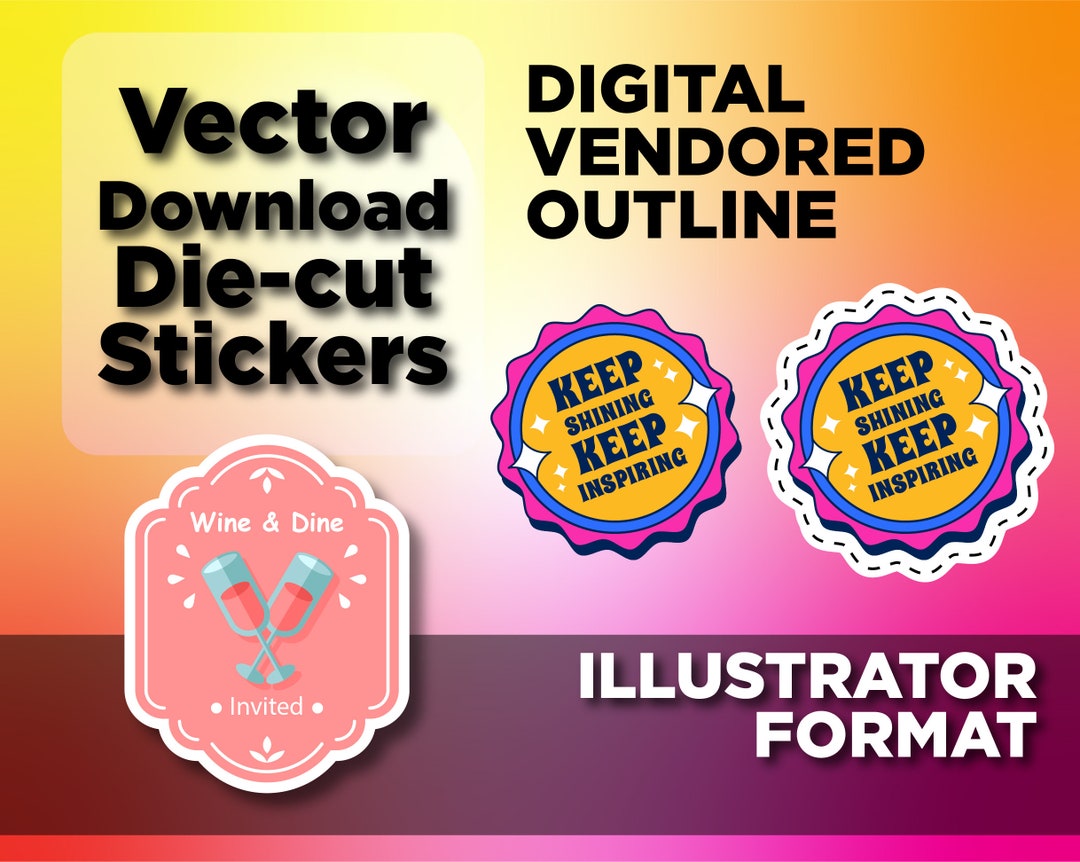 Vectorize Vector Cutting Line for Any Design for Sticker Ready Print - Etsy