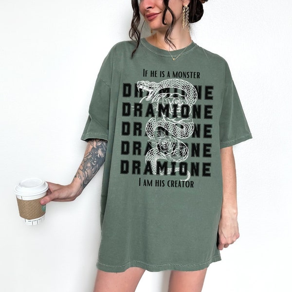 Dramione shirt comfort colors malfoy Manor Granger T Shirt Bookish Fan Fic Shirt Magic HP Merch Manacled Fan Fiction merch Snake House Green