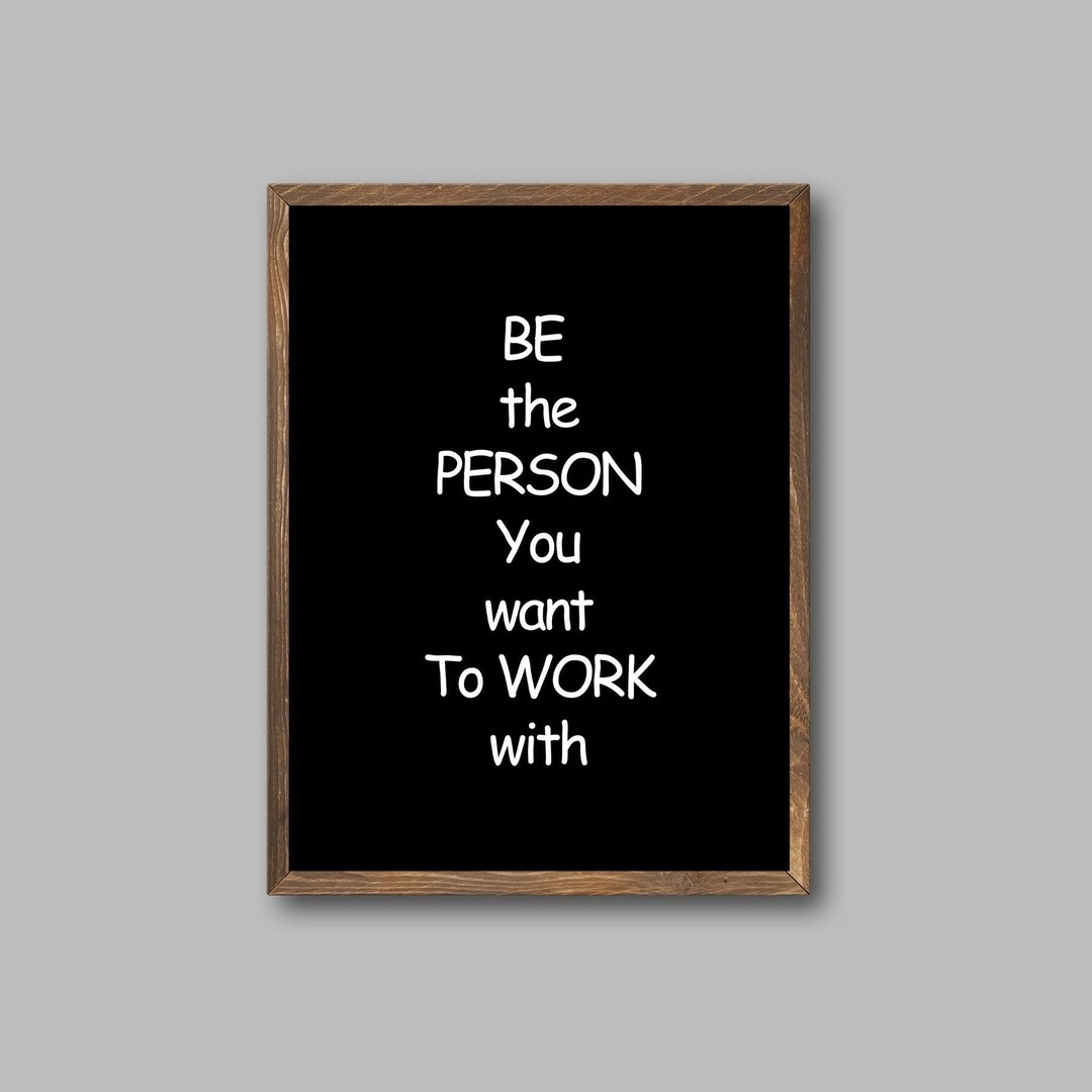 Office Wall Art Office Decor Quote Wall Art Be the Etsy