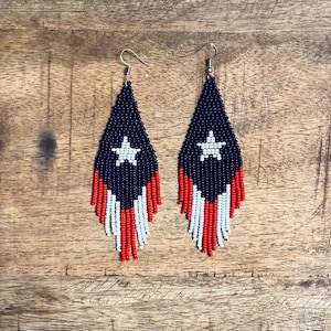 Patriotic Beaded Earrings