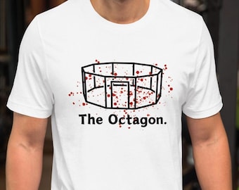 Octagon! T-shirt: UFC MMA-träning, unisex-tröja i 100 % bomull